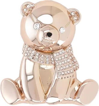 Max Mara Brosche aus Metall und Strass
