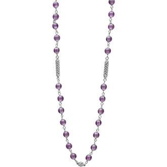 Lagos Caviar Icon Amethyst Bead Necklace in Amathyst at Nordstrom