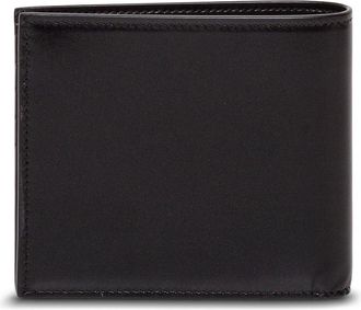 Saint Laurent Mens Black Leather Wallet With Logo Calf