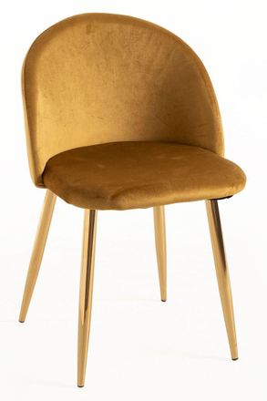 Regalos Miguel Sillas Comedor - Silla Vint Terciopelo Golden - Amarillo