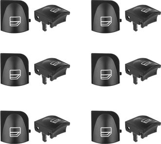 OEM Cubiertas Para Los 12 Botones De Los Interruptores De Las Ventanillas Situados En Los Laterales Delantero Izquierdo Y Derecho Del Sed&aacute;n Mercedes-benz 