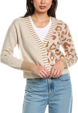 Brodie Mix Animal Wool & Cashmere-Blend Cardigan
