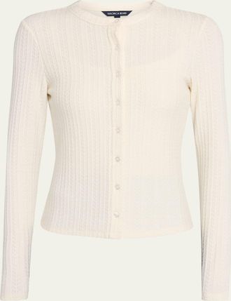 Veronica Beard Lira Pointelle Cardigan