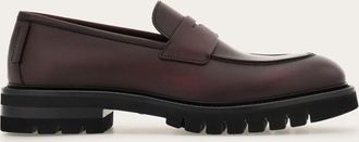 Ferragamo Uomo Mocassino Penny Rosso Taglia 40.5