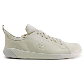 Vivobarefoot Geo Court Knit Leather Womens Lace Up Trainers - Limestone - Size:UK 6