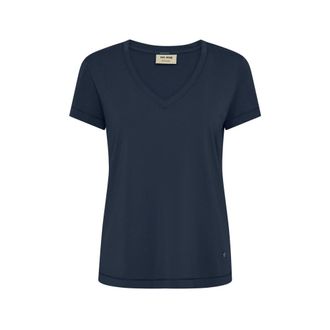 Mos Mosh Camiseta b&aacute;sica Navy V-Ss - Tops - Mujer - Azul - XL
