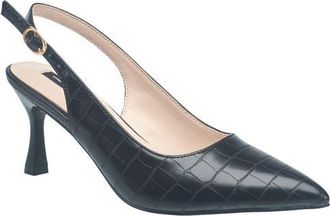 French Connection Brenna Croco Heel in Black at Nordstrom, Size 10