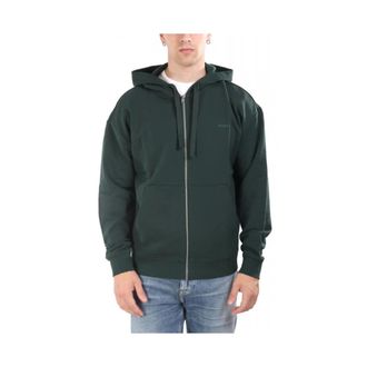 HUGO BOSS Dapozip Zip Hoodie - Heren - Vesten met rits - Groen - XL - Katoen - Hoodies & sweatvesten