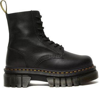 Dr. Martens Black Audrick Nappa Lux Smooth Leather Ankle Boots