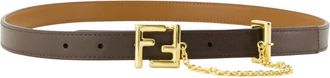 Fendi Belts, female, Brown, Size: 85 CM FF Belt