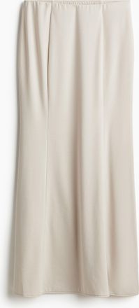 H&M Ausgestellter Jerseyjupe - Hellbeige