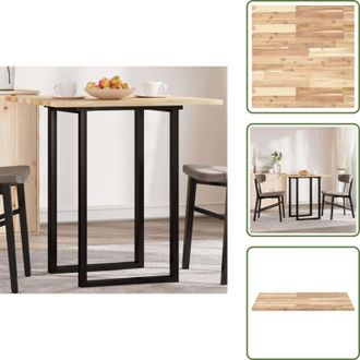 vidaXL The Living Store Piano Tavolo Quadrato 70x70x2 cm in Legno Massello di Acacia - Tavolo in acacia