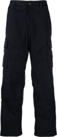Stone Island Compass-patch cargo trousers - men - Spandex/Elastane/Cotton - 29 - Blue