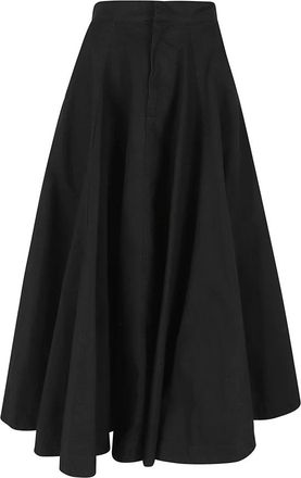 Balenciaga Rokken, Dames, Zwart, S, Katoen, Godet Maxi Rok