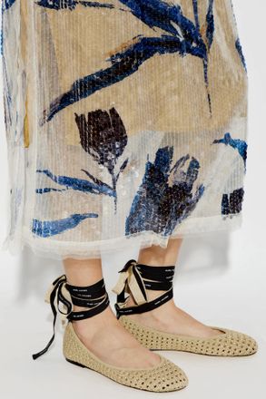 Marc Jacobs Ballet Flats With Lurex Thread, Womens, Gold