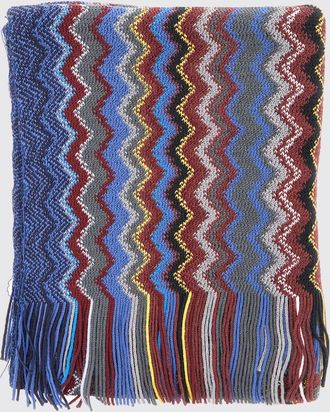 Missoni Sciarpa in misto lana con iconico motivo astratto a righe multicolor