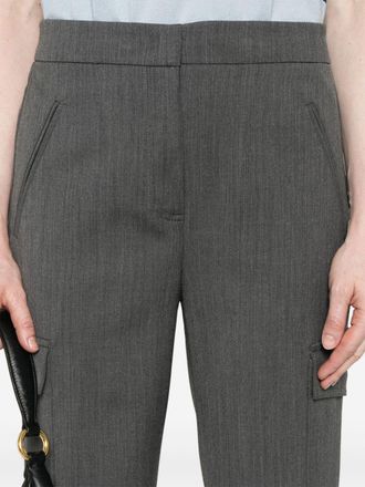 Twinset Womens Anthracite Grey Melange Cargo Trousers - Size EU 36 (Womens)