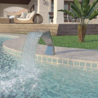 Berkfield Home Pool Fountain Stainless Steel 64x30x52 cm Silver | Size: 64 x 30 x 52 cm