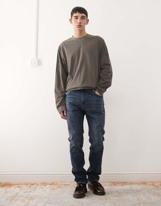 Weekday Orion - Jeans dritti slim lavaggio blu medio