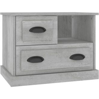 vidaXL Bedside Cabinet Concrete Grey 60x39x45 cm Vidaxl