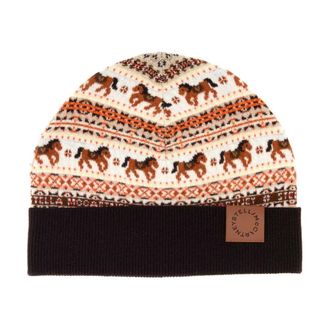Stella McCartney Stella McCartney, Beanies, female, Multicolor, Size: ONE SIZE Fair Isle Wool Beanie