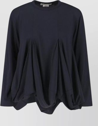 Comme Des Gar&ccedil;ons knitwear long sleeves round neck pleated design