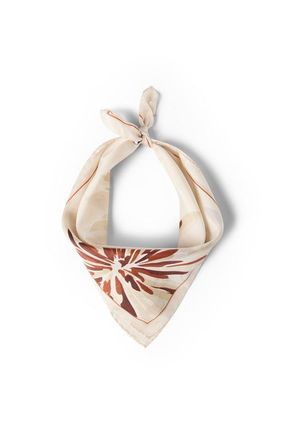 Brunello Cucinelli Bloom print pongee foulard in Beige at Nordstrom