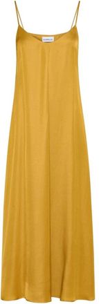 Marella Mllvoliera Slip Dress - Dames - Maxi kleedjes - Groen - S - Linnen - Kleedjes
