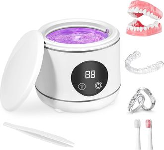 OEM Limpiador De Fijadores Ultras&oacute;nicos Ultravioleta, M&aacute;quina Limpiadora De Fijadores Para Pr&oacute;tesis Dentales De 230 Ml, Cabezal De Cepillo Para Alineadore