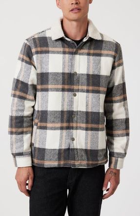 Mavi Check Insulated Shirt Jacket in Gray Check at Nordstrom, Size Medium