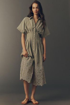 Exquise The Tobie Eyelet Shirt Dress by Exquise