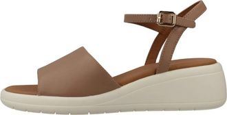 Geox D Meliconia Wedge - Dames - Sleehakken - Bruin - 40 EU - Schoenen