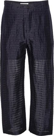 Henrik Vibskov Pantaloni a quadri - Blu