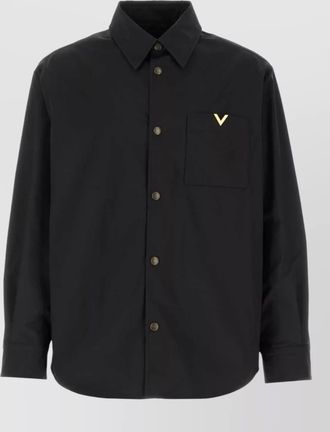 Valentino Garavani stretch polyester shirt button cuffs pocket