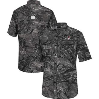 Colosseum Mens Colosseum Charcoal NC State Wolfpack Realtree Aspect Charter Full-Button Fishing Shirt at Nordstrom, Size Medium