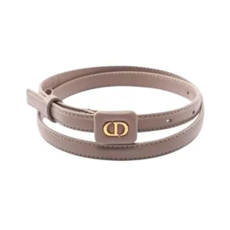 Dior Pre-owned CD Logo Leather Belt - female - Dior Vintage - Vintage Belts - Beige - ONE SIZE - Pre-owned
