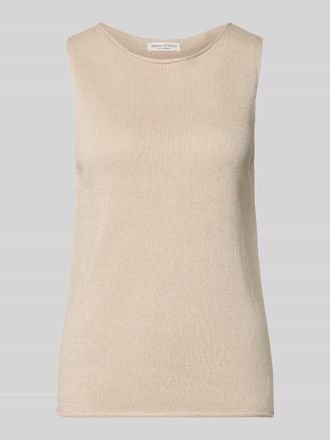 Marc O'Polo Regular Fit Pullunder aus Baumwoll-Leinen-Mix in Stein, Gr&ouml;&szlig;e XXL