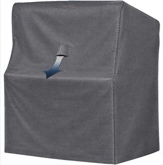 Quick Star Schutzh&uuml;lle Strandkorb Pvc-tarp Xl 145 X 106 X 160 Cm Grau Pvc-gewebeplane 350 G/m&sup2; Wasserdicht Strandkorbh&uuml;lle Abdeckung Salzwasser Resistent