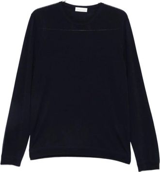 Roberto Collina Trui met ronde hals - Heren - Ronde hals truien - Blauw - M - Truien & Vesten