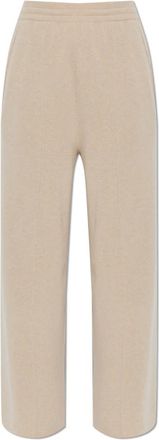 Lanvin Broeken, Dames, Beige, M, Wol, Wolbroek met rechte pijpen
