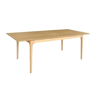 Sweeek Mesa de comedor rectangular extensible de madera, 6-8 plazas, natural