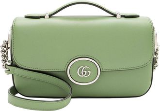 Gucci Green Calfskin Petite GG Mini Shoulder Bag (Authentic Pre-Loved)