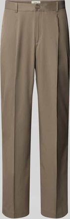 Les Deux Hose mit B&uuml;gelfalten Modlel Reece in Hellbraun, Gr&ouml;&szlig;e 30/32