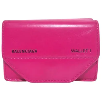 Balenciaga Pre-owned Wallets, female, Pink, Size: ONE SIZE Pre-owned Etui Mini Wallet 1 tri fold wallet