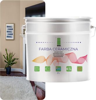 OEM Pintura Cer&aacute;mica Para Paredes, Lavable, Beige, 2 L, Resistente A Las Manchas