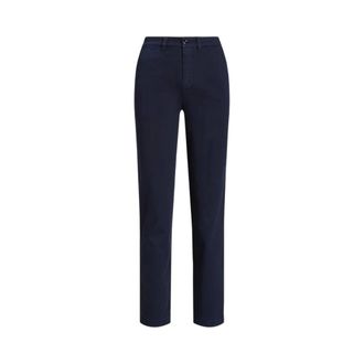 Ralph Lauren Broeken, Dames, Blauw, S, Katoen, Gabby Slim Leg Pant