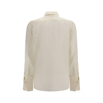 Fendi Womens Beige Silk Pattern Shirt