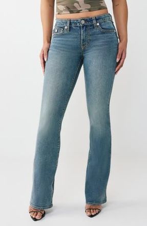 True Religion Becca Big T Flap Bootcut Jeans in Medium Horizon Wash at Nordstrom Rack, Size 28