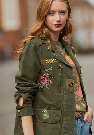 Joe Browns Military Cargo Jacket in Army Green at Nordstrom, Size 26