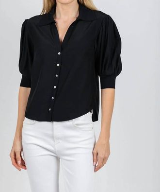 Cinq &agrave; Sept Weiley Short Sleeve Top In Black